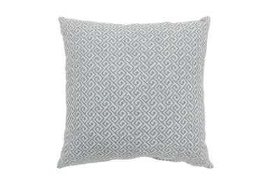 Contemporary Style Small Diagonal Patterned Set of 2 Throw Pillows, Blue (Material: Polyester, Color: Blue)