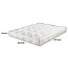 Twin Size Mattress with Patterned Fabric Upholstery, White