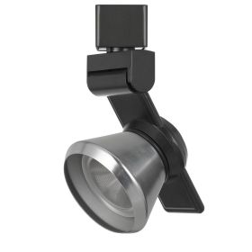 12W Integrated LED Metal Track Fixture with Cone Head, Black and Silver (Material: Metal, Color: Black, Silver)