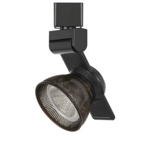 12W Integrated LED Metal Track Fixture with Mesh Head, Black and Bronze (Material: Metal, Color: Black, Bronze)